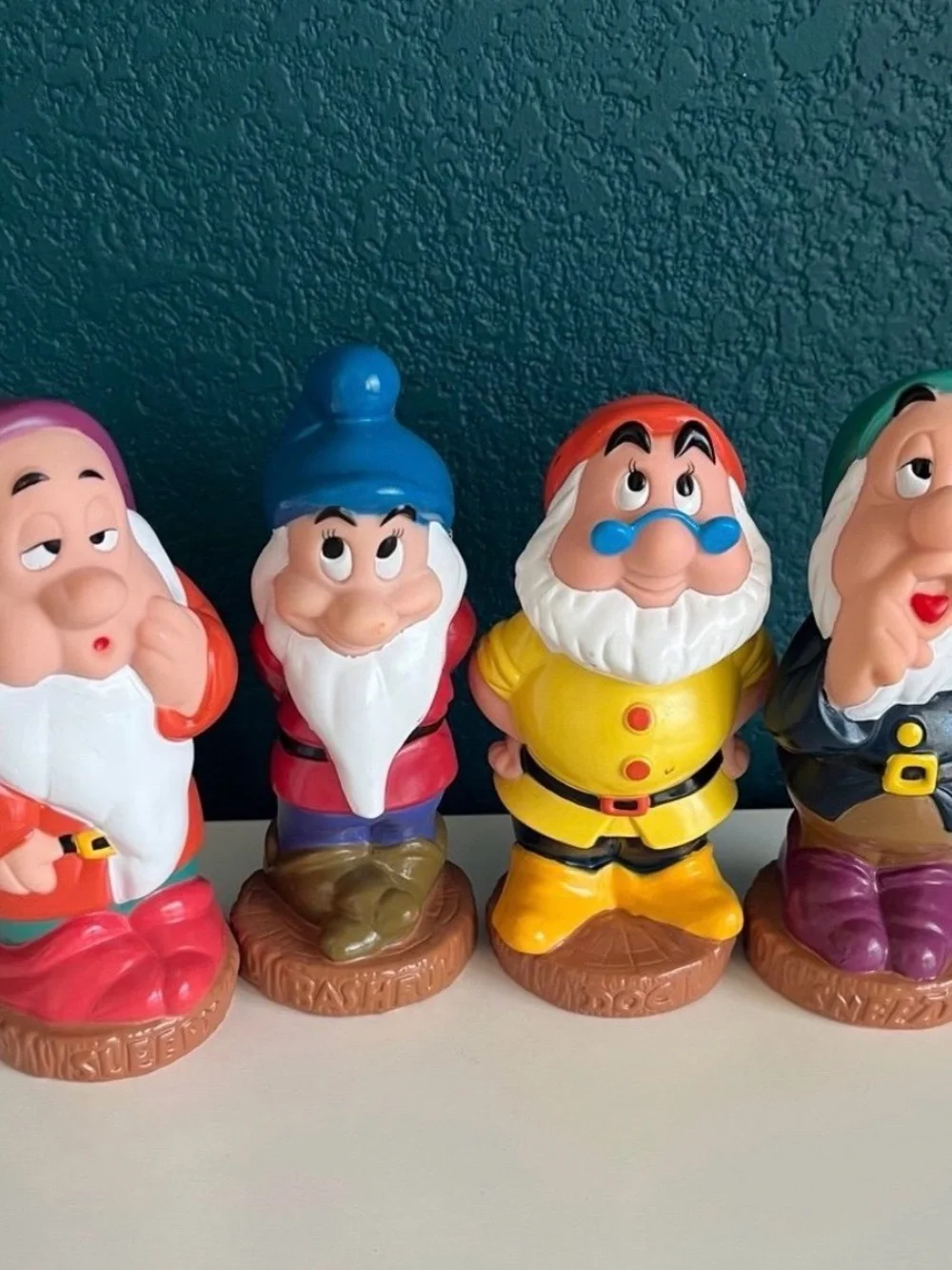 5.5” Snow White and the Seven Dwarfs Vintage 80’s Dwarf Disney Rubber Dolls